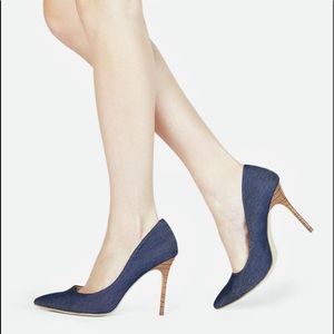 JustFab “Despina” Denim Pumps